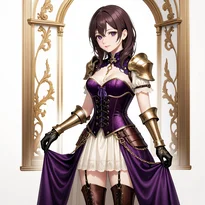 中世ファンタジーファッションのAIイラスト（Stable Diffusion生成）