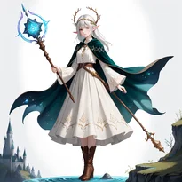 中世ファンタジーファッションのAIイラスト（Stable Diffusion生成）