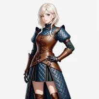 中世ファンタジーファッションのAIイラスト（Stable Diffusion生成）