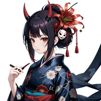和風ファンタジーファッションのAIイラスト（Stable Diffusion生成）