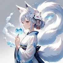 和風ファンタジーファッションのAIイラスト（Stable Diffusion生成）
