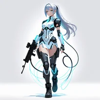 サイバーパンク／近未来ファッションのAIイラスト（Stable Diffusion生成）