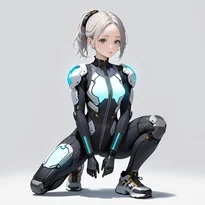 サイバーパンク／近未来ファッションのAIイラスト（Stable Diffusion生成）