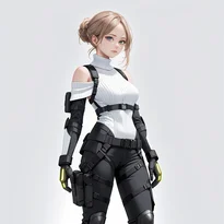 サイバーパンク／近未来ファッションのAIイラスト（Stable Diffusion生成）