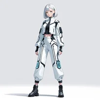 サイバーパンク／近未来ファッションのAIイラスト（Stable Diffusion生成）