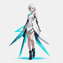 サイバーパンク／近未来ファッションのAIイラスト（Stable Diffusion生成）