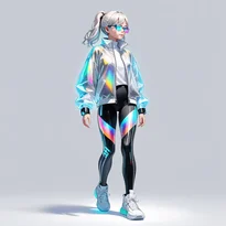 サイバーパンク／近未来ファッションのAIイラスト（Stable Diffusion生成）