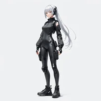 サイバーパンク／近未来ファッションのAIイラスト（Stable Diffusion生成）