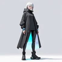 サイバーパンク／近未来ファッションのAIイラスト（Stable Diffusion生成）