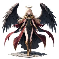 悪魔／堕天使ファッションのAIイラスト（Stable Diffusion生成）