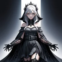悪魔／堕天使ファッションのAIイラスト（Stable Diffusion生成）