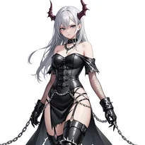 悪魔／堕天使ファッションのAIイラスト（Stable Diffusion生成）
