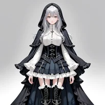 悪魔／堕天使ファッションのAIイラスト（Stable Diffusion生成）