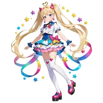 魔法少女ファッションのAIイラスト（Stable Diffusion生成）