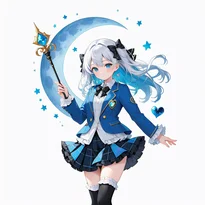 魔法少女ファッションのAIイラスト（Stable Diffusion生成）