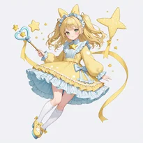 魔法少女ファッションのAIイラスト（Stable Diffusion生成）