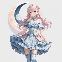 魔法少女ファッションのAIイラスト（Stable Diffusion生成）