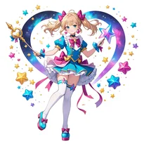 魔法少女ファッションのAIイラスト（Stable Diffusion生成）
