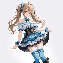 アイドル衣装ファッションのAIイラスト（Stable Diffusion生成）