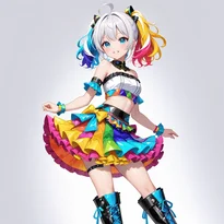 アイドル衣装ファッションのAIイラスト（Stable Diffusion生成）