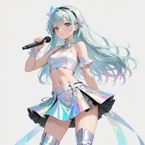 アイドル衣装ファッションのAIイラスト（Stable Diffusion生成）
