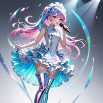 アイドル衣装ファッションのAIイラスト（Stable Diffusion生成）