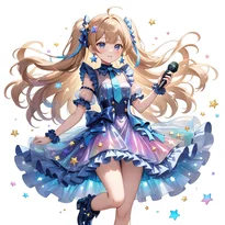 アイドル衣装ファッションのAIイラスト（Stable Diffusion生成）