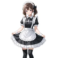 メイド服ファッションのAIイラスト（Stable Diffusion生成）