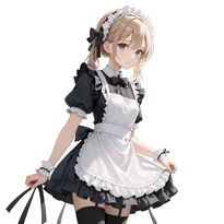 メイド服ファッションのAIイラスト（Stable Diffusion生成）