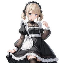 メイド服ファッションのAIイラスト（Stable Diffusion生成）