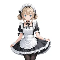 メイド服ファッションのAIイラスト（Stable Diffusion生成）