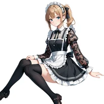 メイド服ファッションのAIイラスト（Stable Diffusion生成）