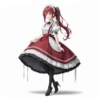 メイド服ファッションのAIイラスト（Stable Diffusion生成）