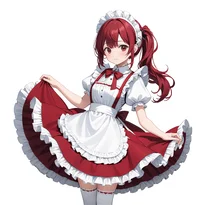 メイド服ファッションのAIイラスト（Stable Diffusion生成）