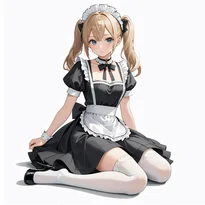 メイド服ファッションのAIイラスト（Stable Diffusion生成）