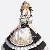 メイド服ファッションのAIイラスト（Stable Diffusion生成）