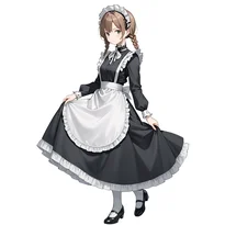 メイド服ファッションのAIイラスト（Stable Diffusion生成）