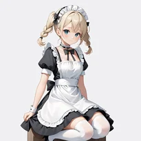 メイド服ファッションのAIイラスト（Stable Diffusion生成）