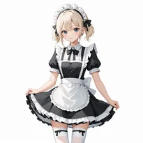 メイド服ファッションのAIイラスト（Stable Diffusion生成）