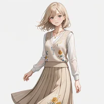 春ファッションのAIイラスト（Stable Diffusion生成）