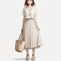 春ファッションのAIイラスト（Stable Diffusion生成）