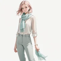 春ファッションのAIイラスト（Stable Diffusion生成）