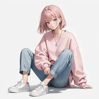 春ファッションのAIイラスト（Stable Diffusion生成）