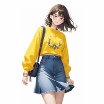 春ファッションのAIイラスト（Stable Diffusion生成）