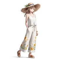 夏ファッションのAIイラスト（Stable Diffusion生成）