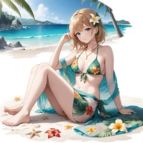 夏ファッションのAIイラスト（Stable Diffusion生成）