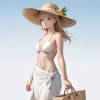 夏ファッションのAIイラスト（Stable Diffusion生成）
