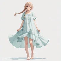 夏ファッションのAIイラスト（Stable Diffusion生成）