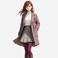 秋ファッションのAIイラスト（Stable Diffusion生成）