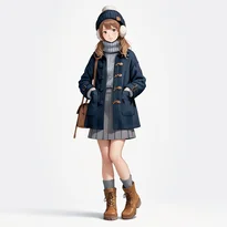冬ファッションのAIイラスト（Stable Diffusion生成）